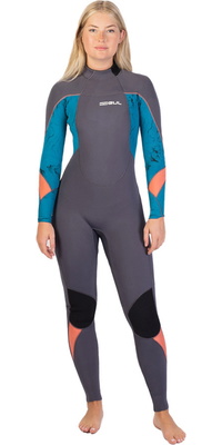 Rip Curl Womens G-Bomb 4/3mm GBS Zip-free Wetsuit BLUE WSM6IG